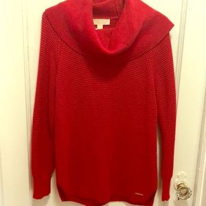 Gorgeous Michael Kors Cowl neck knit red sweater